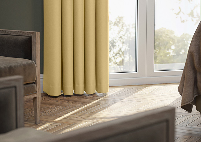 Akoya Faux Silk, Lustre Old Gold - Made to Measure Curtains - Image 5